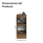 Mueble de Cocina Bajo Vik 35 cm 1 Puerta Marrón/Gris