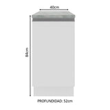 Mueble de Cocina Bajo Glamy 40 cm 1 Puerta
