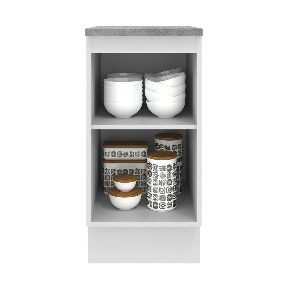 Mueble de Cocina Bajo Agata 40 cm 1 Puerta Blanco/Crema