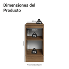 Mueble de Cocina Bajo Vik 40 cm 1 Puerta Marrón/Gris