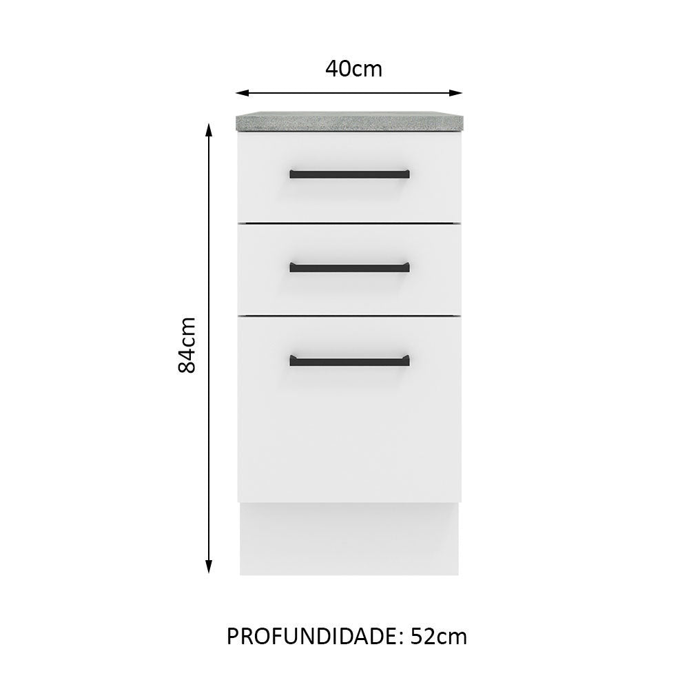 Mueble de Cocina Bajo Agata 40 cm 3 Cajones