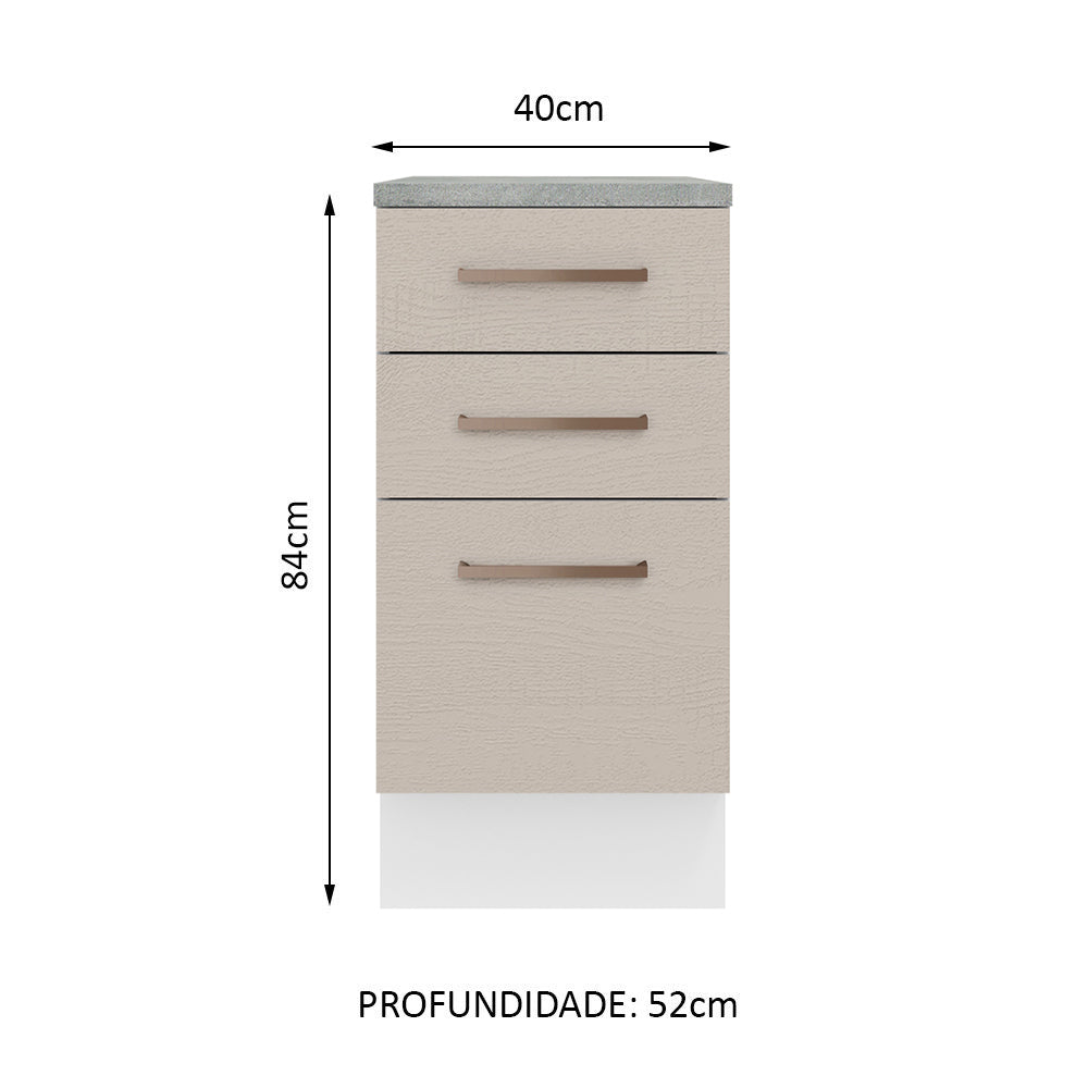 Mueble de Cocina Bajo Agata 40 cm 3 Cajones