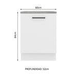 Mueble de Cocina Bajo Agata 60 cm 1 Puerta Blanco