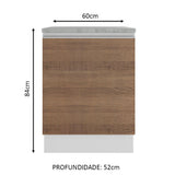 Mueble de Cocina Bajo Glamy 60 cm 1 Puerta