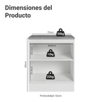 Mueble de Cocina Bajo Vik 70 cm 2 Puertas BlancoVerde