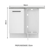 Mueble de Cocina Bajo de Esquina Agata 1 Puerta