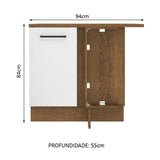 Mueble de Cocina Bajo de Esquina Agata 1 Puerta