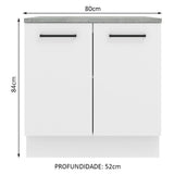 Mueble de Cocina Bajo Agata 80 cm 2 Puertas
