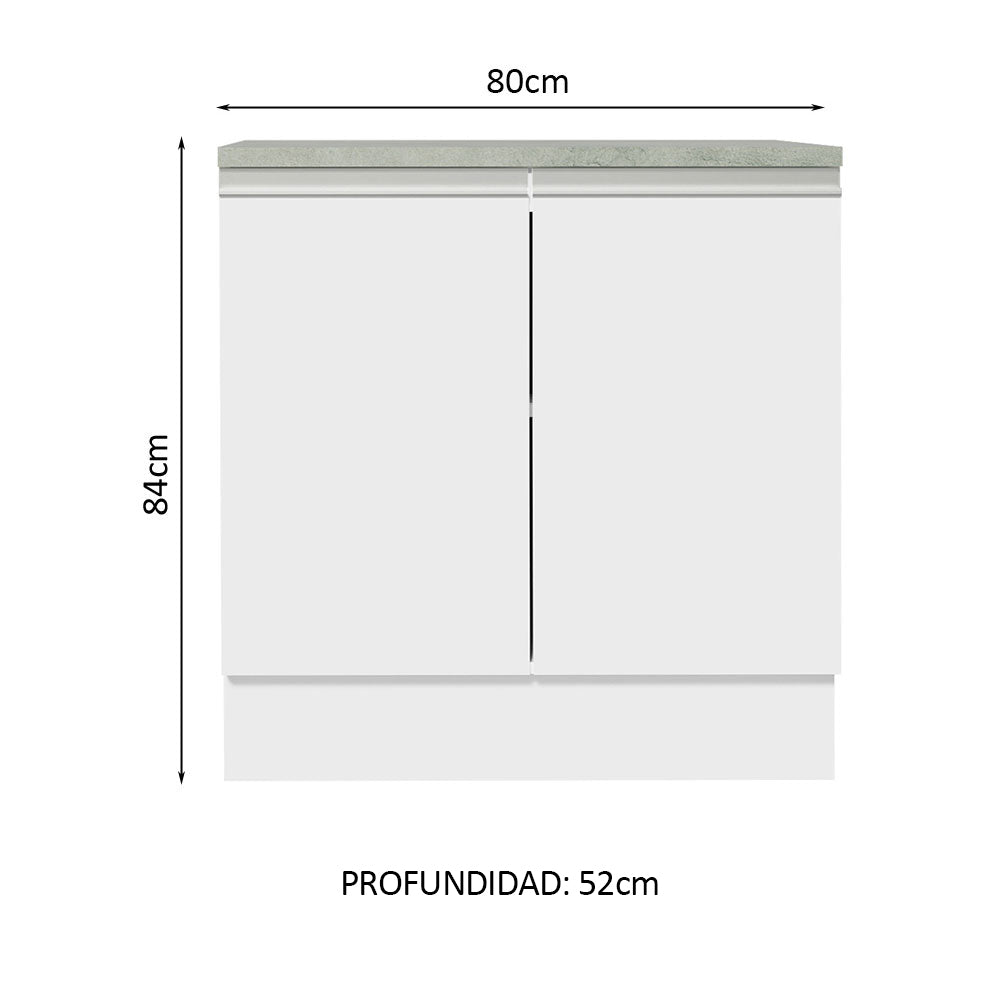 Mueble de Cocina Bajo Glamy 80 cm 2 Puertas