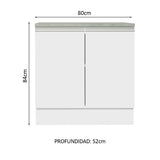 Mueble de Cocina Bajo Glamy 80 cm 2 Puertas