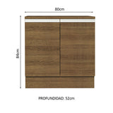 Mueble de Cocina Bajo Glamy 80 cm 2 Puertas