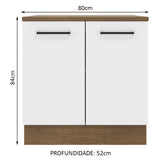 Mueble de Cocina Bajo Agata 80 cm 2 Puertas