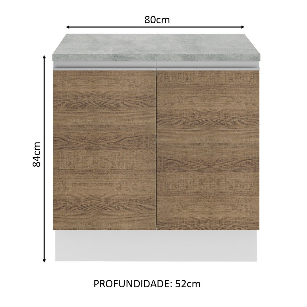 Mueble de Cocina Bajo Glamy 80 cm 2 Puertas