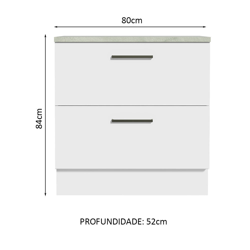 Mueble de Cocina Bajo Agata 80 cm 2 Cajones