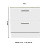 Mueble de Cocina Bajo Agata 80 cm 2 Cajones
