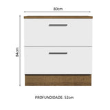 Mueble de Cocina Bajo Agata 80 cm 2 Cajones