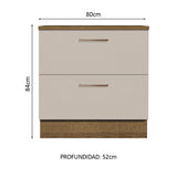 Mueble de Cocina Bajo Agata 80 cm 2 Cajones