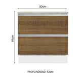 Mueble de Cocina Bajo Glamy 80 cm 2 Cajones