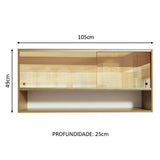 Mueble de Cocina Superior Emilly 2 Prts Corredizas de Cristal Reflex