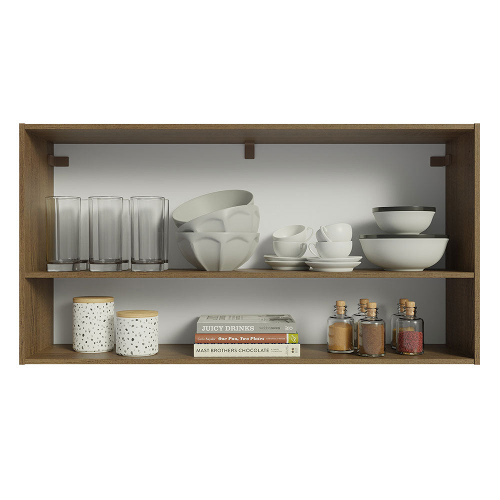 Mueble de Cocina Superior Emilly 1.05 m 2 Puertas 1 Nicho Marrón