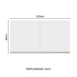 Mueble de Cocina Superior Glamy 1.20 Metros 2 Puertas