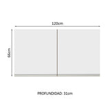 Mueble de Cocina Superior Glamy 1.20 Metros 2 Puertas