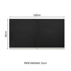 Mueble de Cocina Superior Madesa Glamy 120 cm 2 Puertas Marrón/Negro