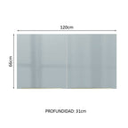 Mueble de Cocina Superior Lux 1.20 Metros 2 Puertas BlancoGris