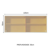 Mueble de Cocina Superior 1.20 m 2 Puertas Corredizas Cristal Reflex