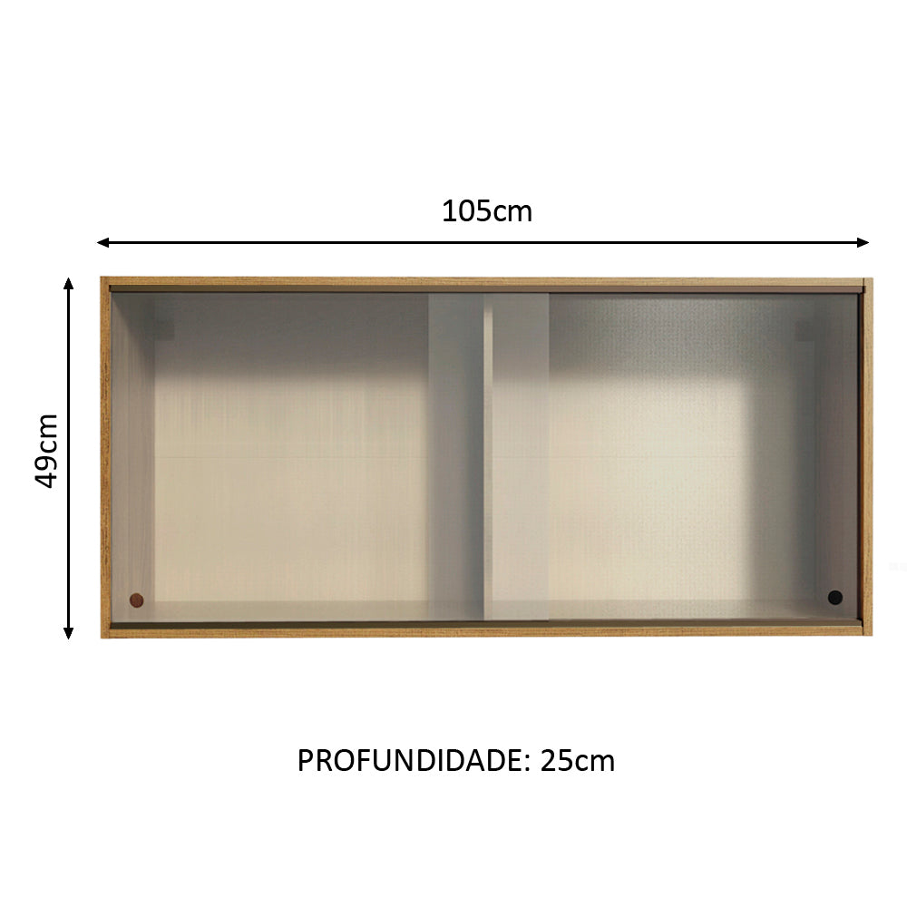 Mueble de Cocina Superior Emilly 2 Puertas Corredizas de Cristal