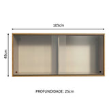 Mueble de Cocina Superior Emilly 2 Puertas Corredizas de Cristal