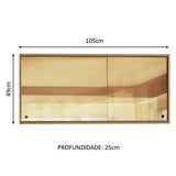 Mueble de Cocina Superior Emilly 2 Puerts Corredizas de Cristal Reflex