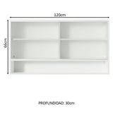 Mueble de Cocina Superior Glamy 1.20 m 2 Puertas de Cristal 1 Nicho