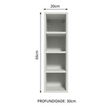 Mueble de Cocina Superior Portabotellas Acordes 4 Nichos 20 cm