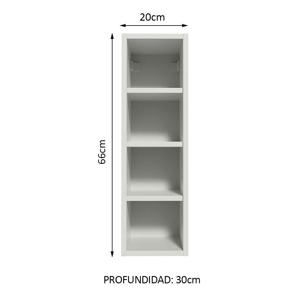 Mueble de Cocina Superior Portabotellas Glamy 4 Nichos 20 cm