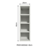 Mueble de Cocina Superior Portabotellas Glamy 4 Nichos 20 cm