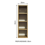 Mueble de Cocina Superior Portabotellas Glamy 4 Nichos 20 cm