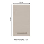 Mueble de Cocina Superior Agata 35 cm 1 Puerta Marrón/Crema