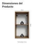 Mueble de Cocina Superior Vik 35 cm 1 Puerta Marrón/Verde