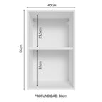 Mueble de Cocina Superior Abierto 40 cm con 2 Nichos