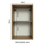 Mueble de Cocina Superior Abierto 2 Nichos 40 cm