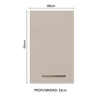 Mueble de Cocina Superior Agata 40 cm 1 Puerta Marrón/Crema