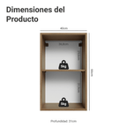 Mueble de Cocina Superior Vik 40 cm 1 Puerta Marrón/Verde
