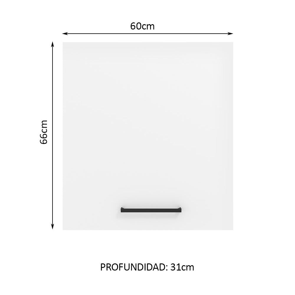 Mueble de Cocina Superior Agata 60 cm 1 Puerta Blanco
