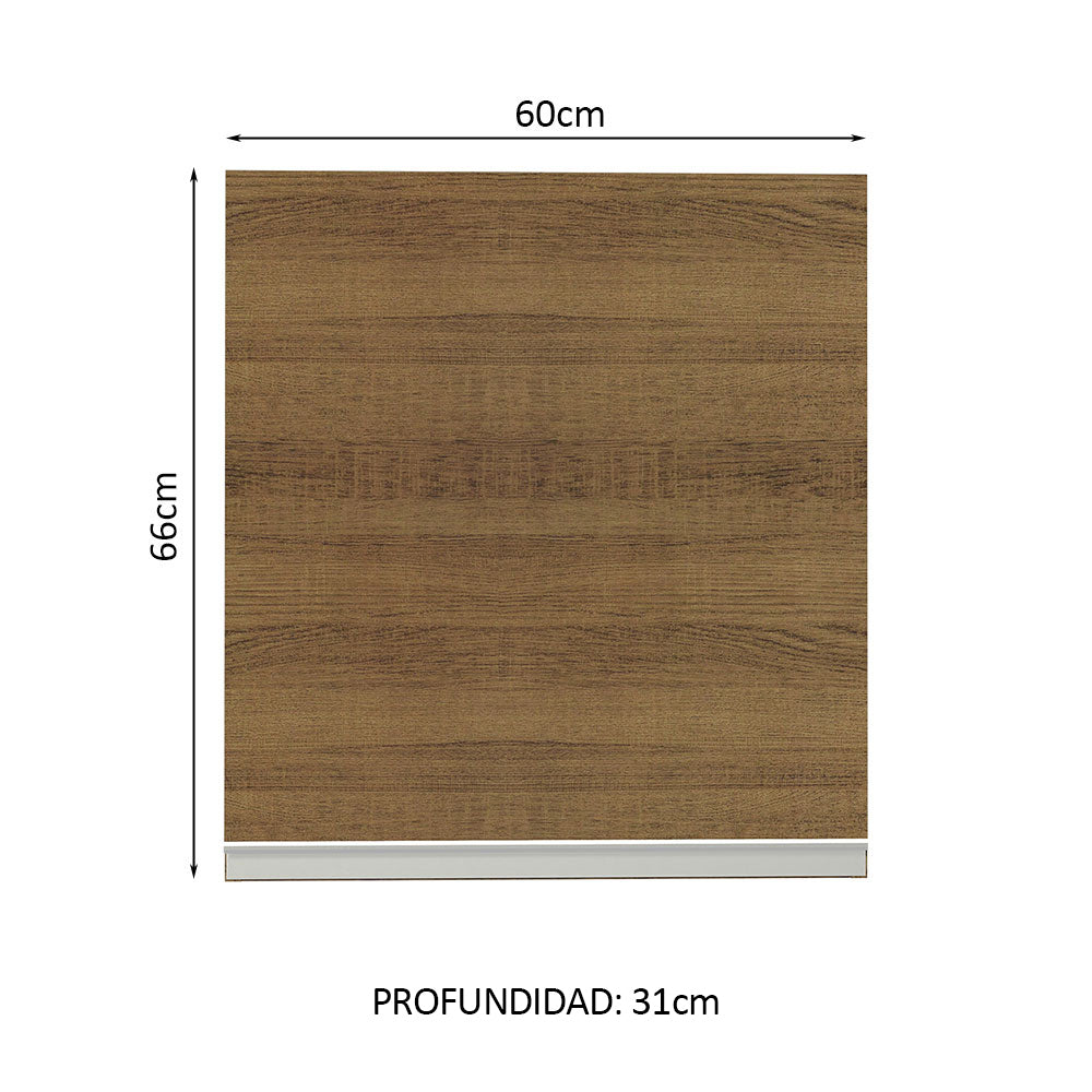 Mueble de Cocina Superior Glamy 60 cm 1 Puerta Marrón