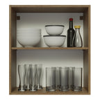 Mueble de Cocina Superior Glamy 60 cm 1 Puerta Marrón/Blanco