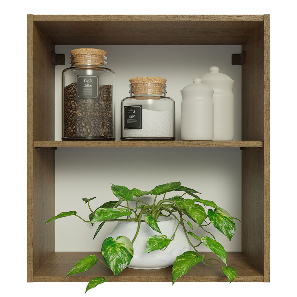 Mueble de Cocina Superior Abierto 2 Nichos 60 cm Marrón