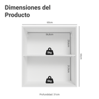 Mueble de Cocina Superior Vik 60 cm 1 Puerta Blanco/Verde