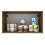 Mueble de Cocina Superior Agata 60 cm 1 Puerta Abatible Marrón/Crema
