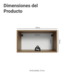 Mueble de Cocina Superior Vik 60 cm 1 Puerta Abatible Marrón/Gris